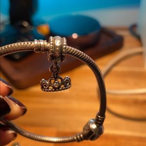 Pandora tiara crown dangle charm